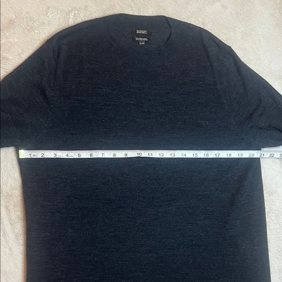 Badgley Mischka 100% Merino Wool Dark Grey Knit Sweater Mock Neck sz XL - Picture 5 of 8